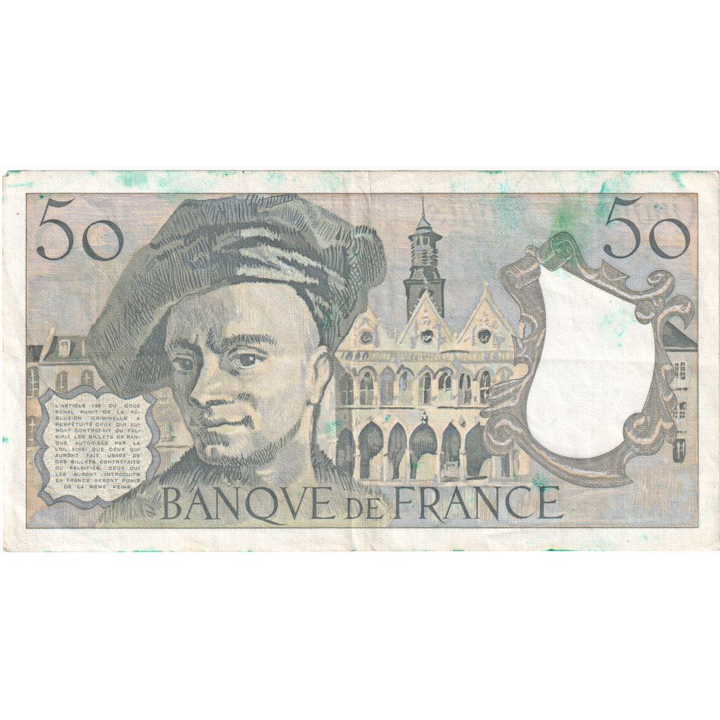 Francja, 50 Francs, Quentin de La Tour, P.58, VF(20-25)