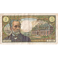 France, 5 Francs, Pasteur, 1970-01-08, O.120, VF(20-25)