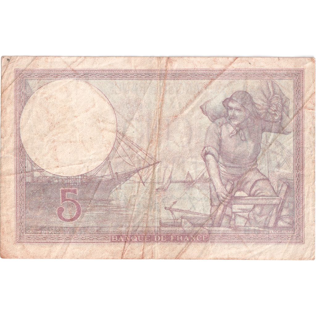 Francia, 5 Francs, Violet, 1940-12-26, R.67925, MB+