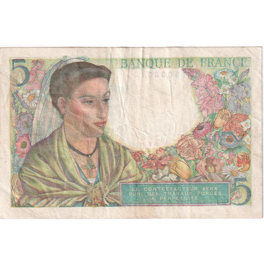 Frankrijk, 5 Francs, Berger, 1943-07-22, A.47, TTB