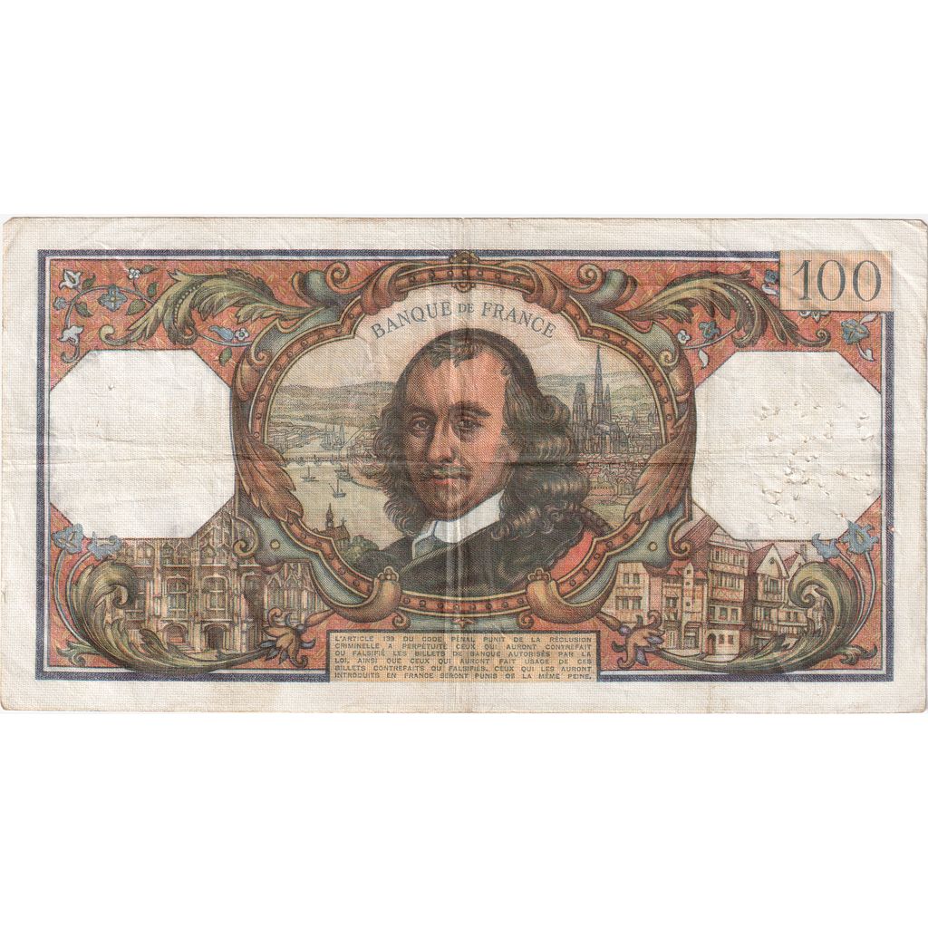 France, 100 Francs, Corneille, 1971-10-07, E.607, VF(30-35)