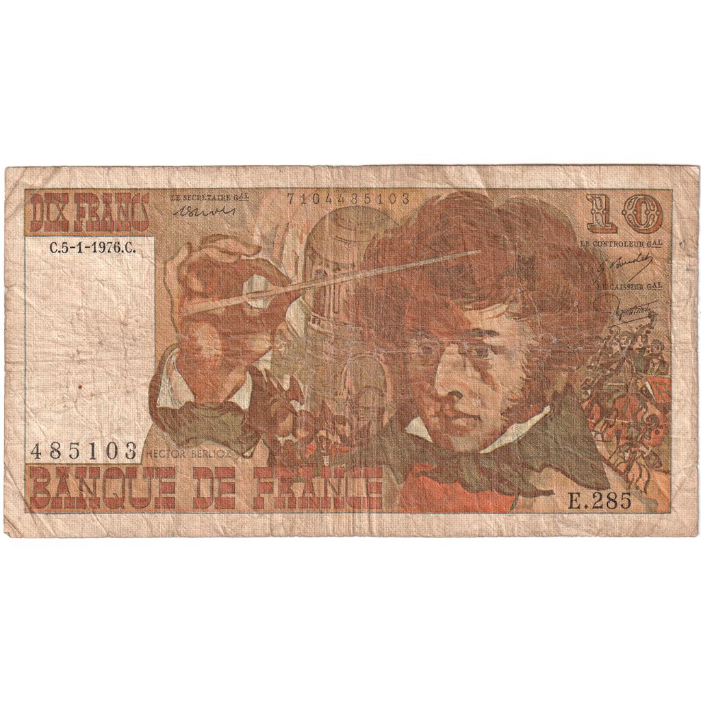 Frankreich, 10 Francs, Berlioz, 1976-01-05, E.285, S