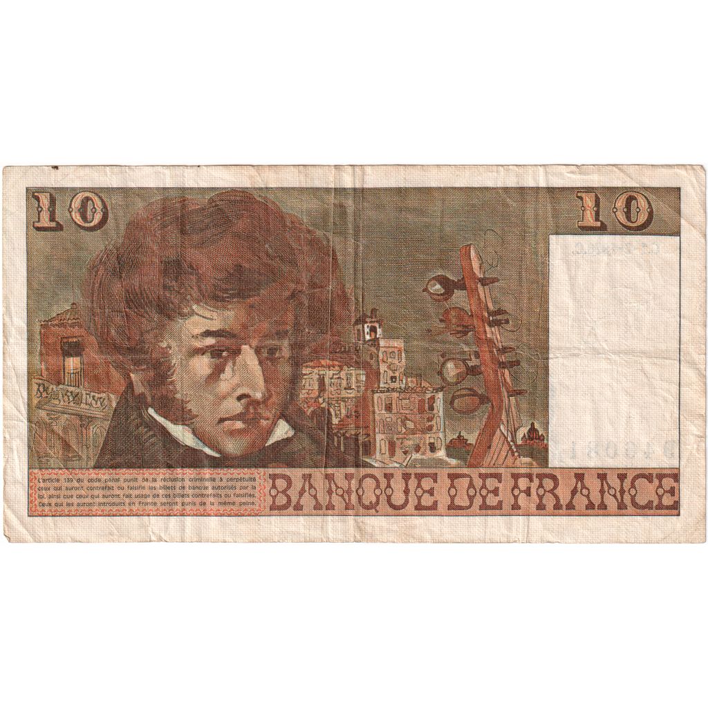 France, 10 Francs, Berlioz, 1976-07-01, T.291, VF(30-35)