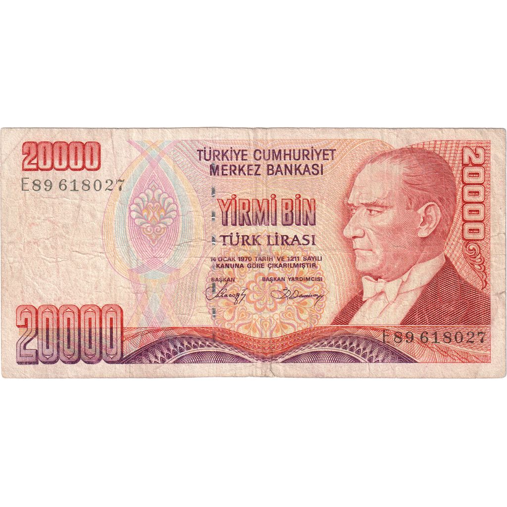 Turkije, 20000 Lira, 1970-10-14, TB