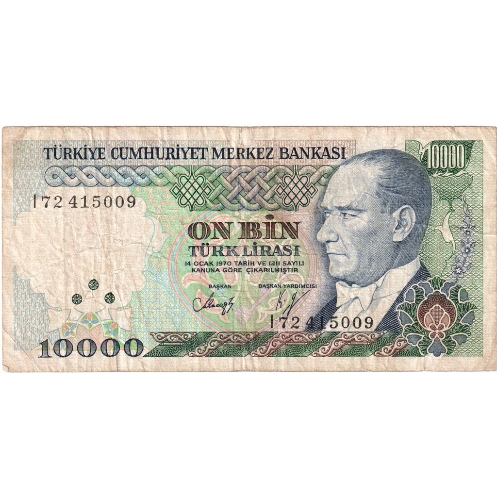 Turquía, 10000 Lire, 1970-10-14, BC+