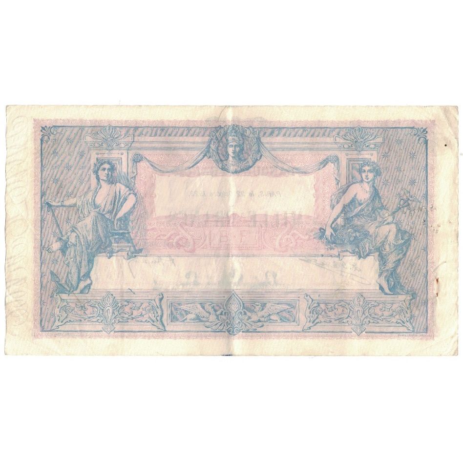 France, 1000 Francs, Bleu et Rose, 1923, P.1735, TTB, Fayette:36.39, KM:67j