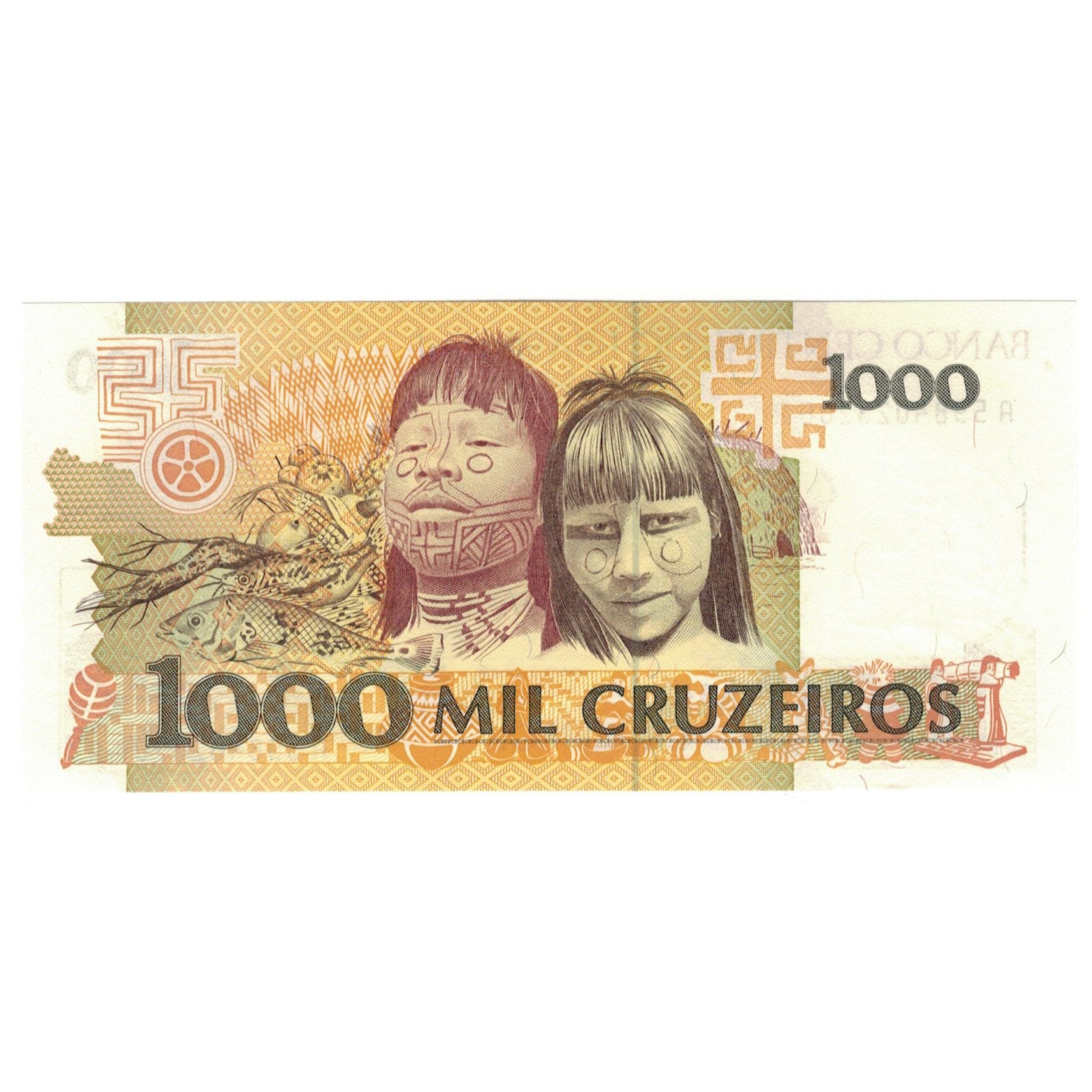 Banknote, Brazil, 1000 Cruzeiros, Undated (1990-91), KM:231b, UNC(65-70)