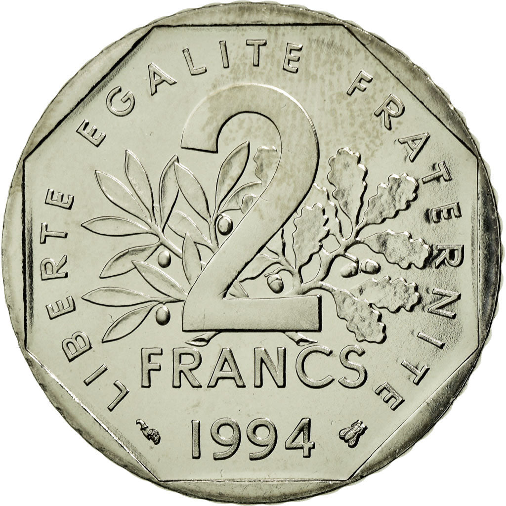 Monnaie, France, Semeuse, 2 Francs, 1994, FDC, Nickel, Gadoury:547