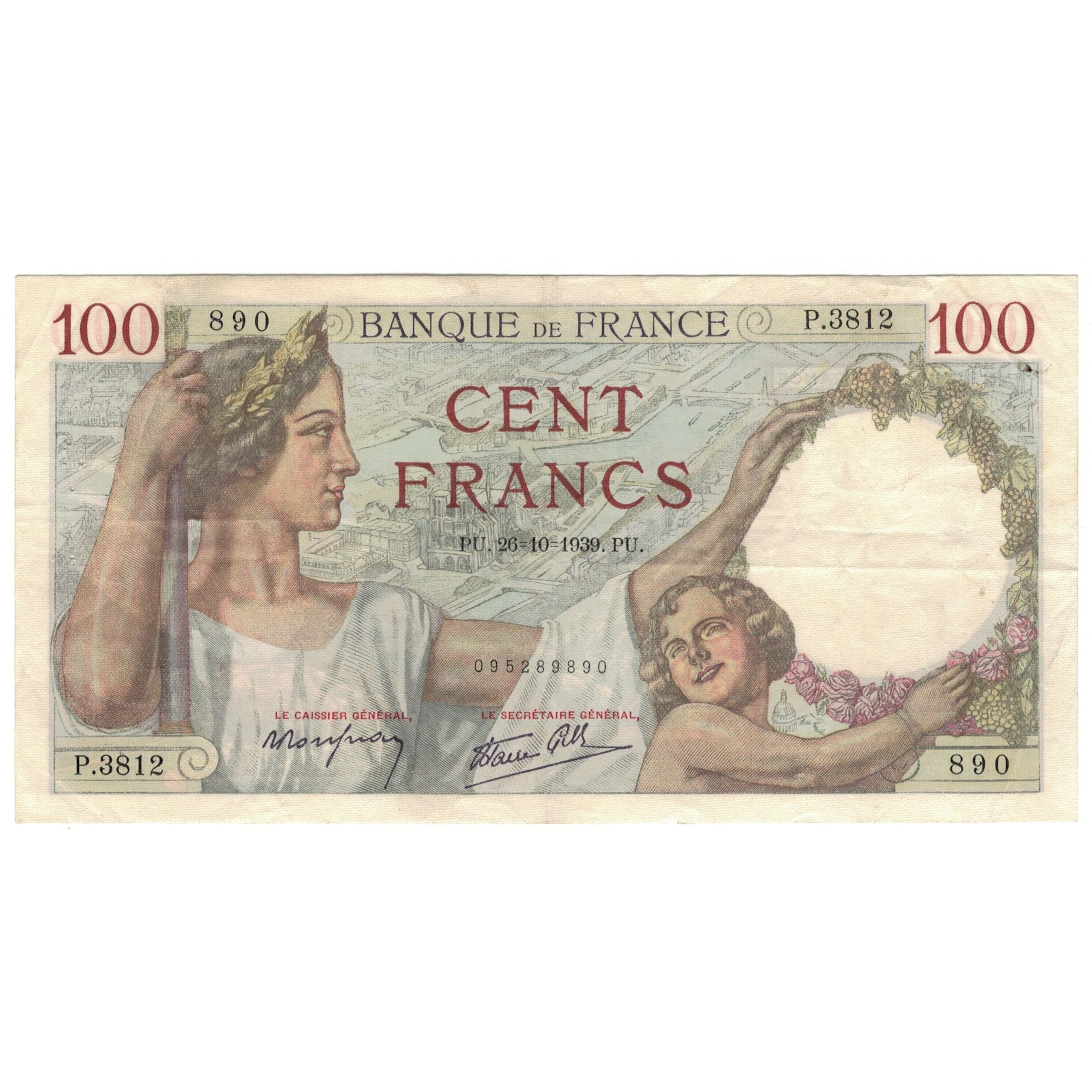 Francia, 100 Francs, 1939, P.3812, MBC, Fayette:26.12, KM:94
