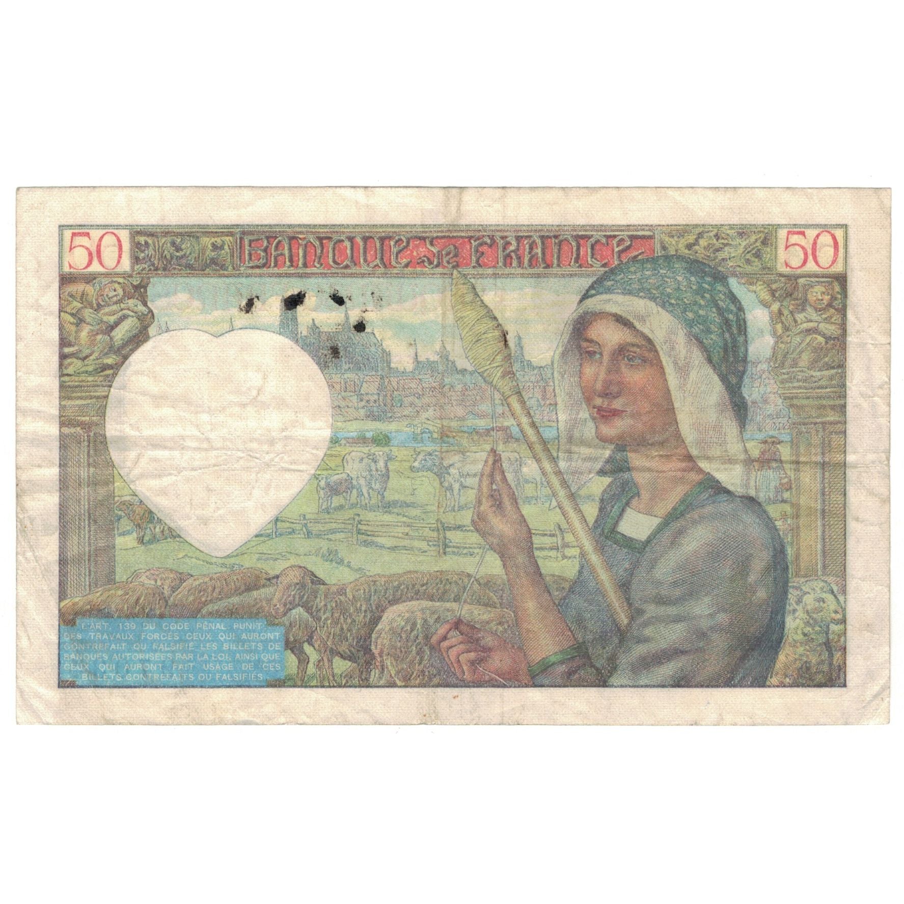 Frankrijk, 50 Francs, 1940, F.1, TTB, Fayette:19.1, KM:93