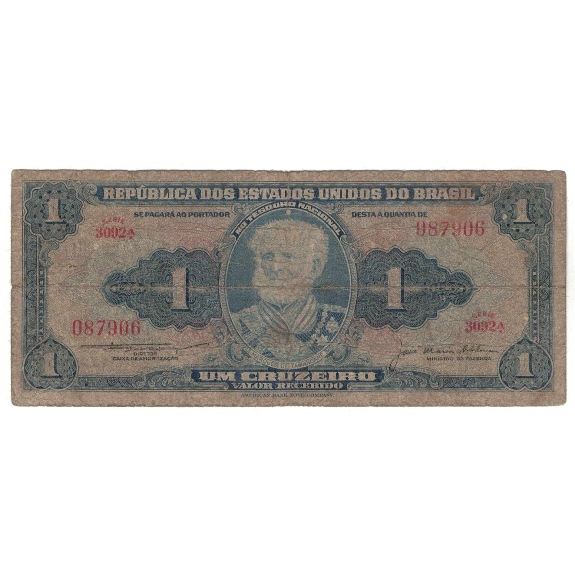 Banknote, Brazil, 1 Cruzeiro, KM:150c, AG(1-3)