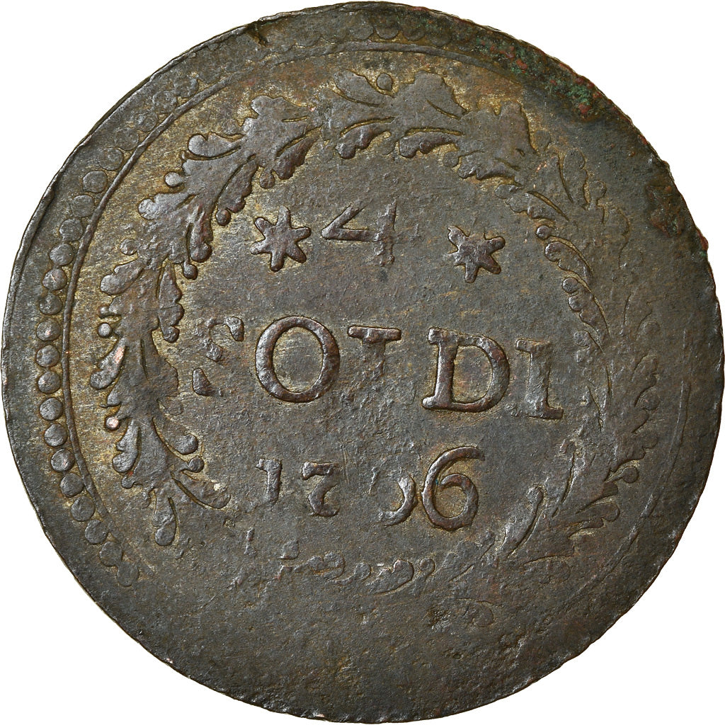Coin, ITALIAN STATES, CORSICA, General Pasquale Paoli, 4 Soldi, 1766, Murato