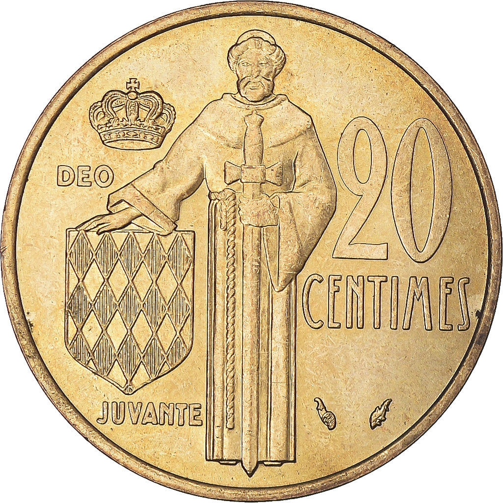 Moneta, Monaco, 20 Centimes, 1976