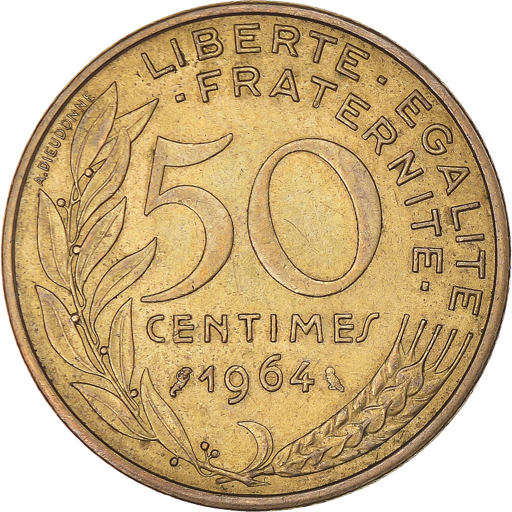 Münze, Frankreich, 50 Centimes, 1964