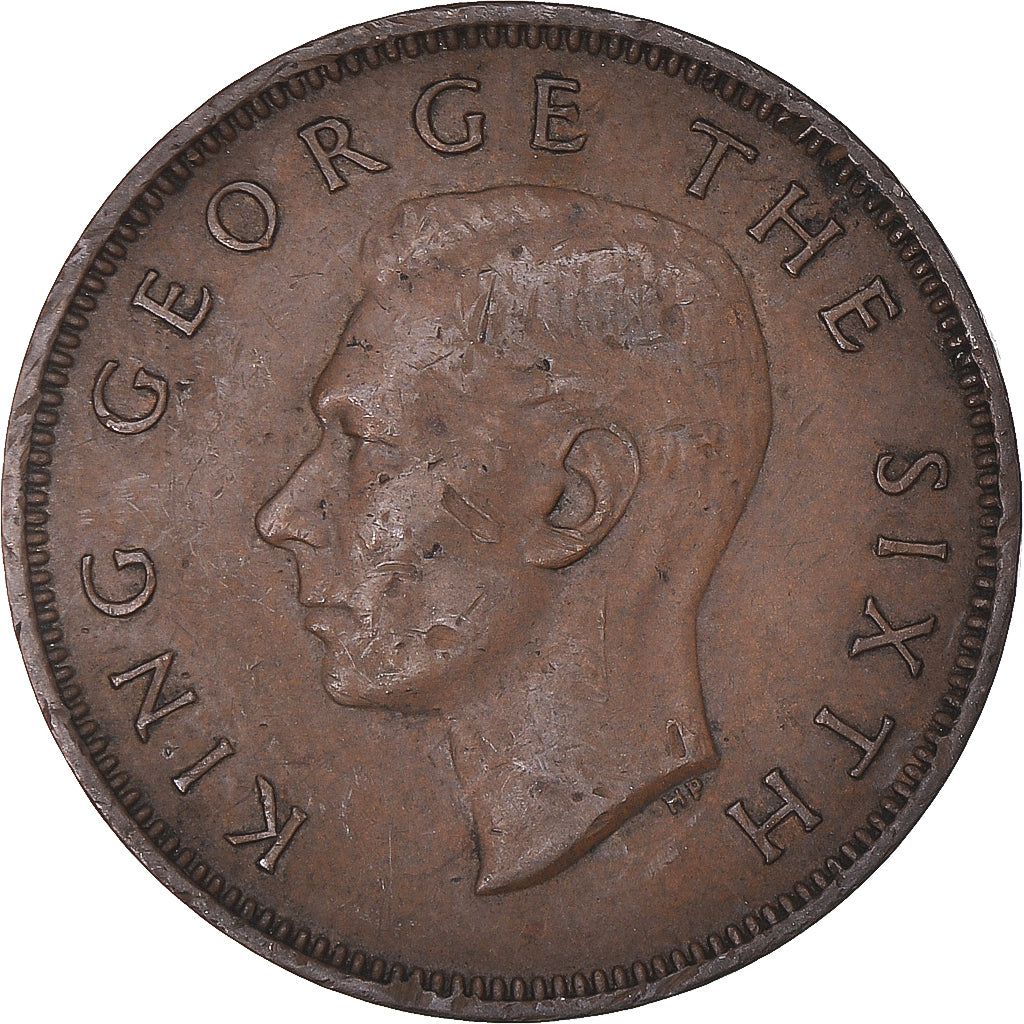 Coin, New Zealand, 1/2 Penny, 1952