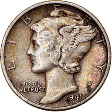 Coin, United States, Mercury Dime, Dime, 1941, U.S. Mint, Denver, EF(40-45)