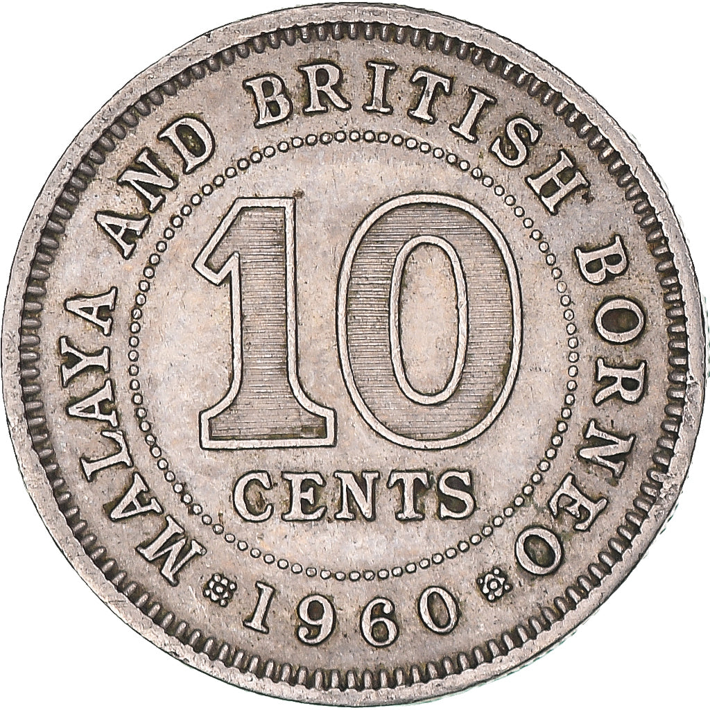 Moneta, Malesia & Borneo britannico, 10 Cents, 1960