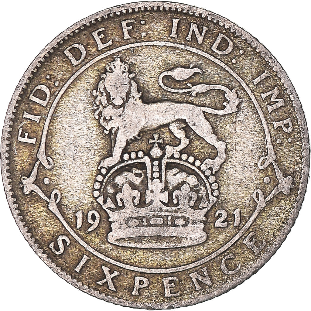 Moeda, Grã-Bretanha, 6 Pence, 1921