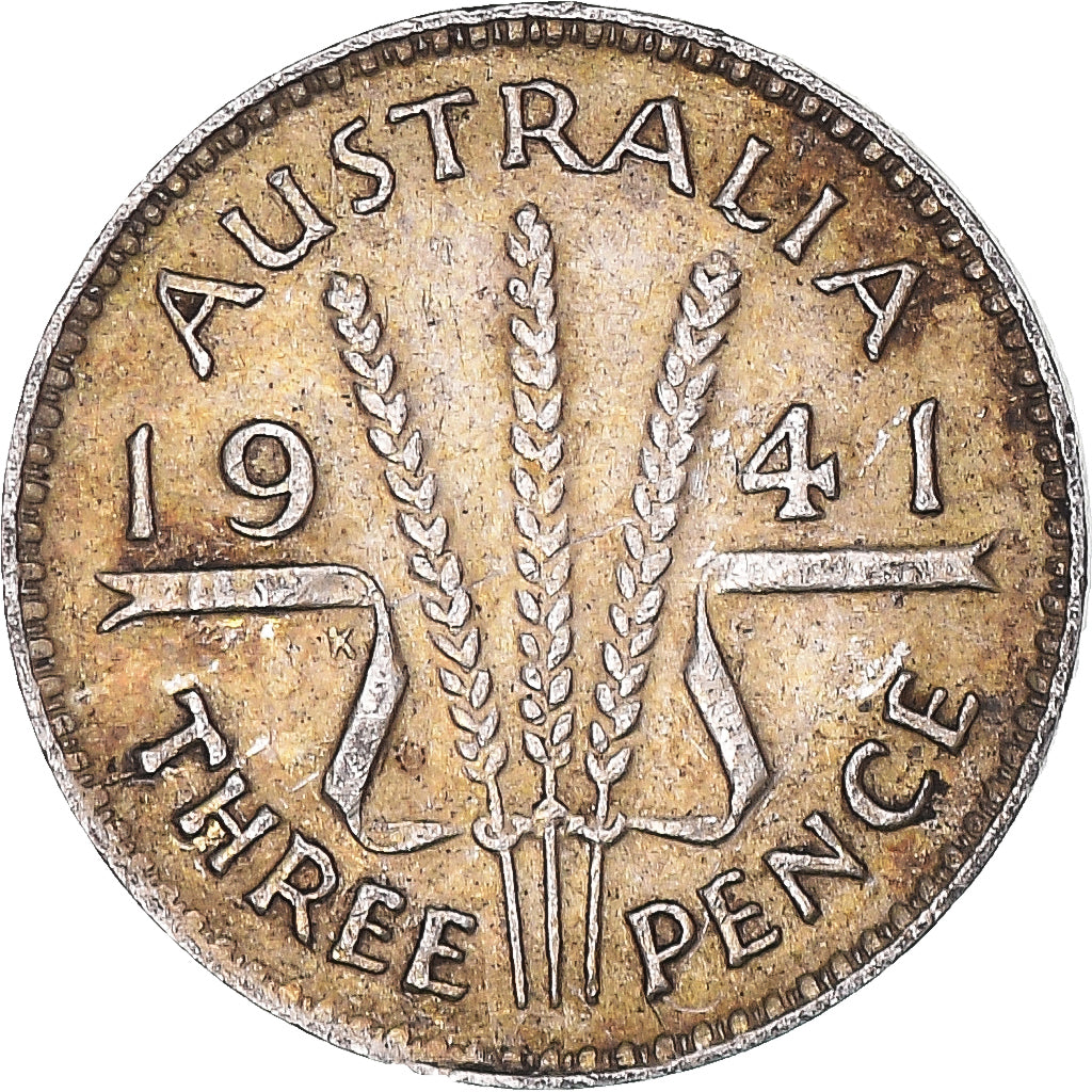 Coin, Australia, 3 Pence, 1941