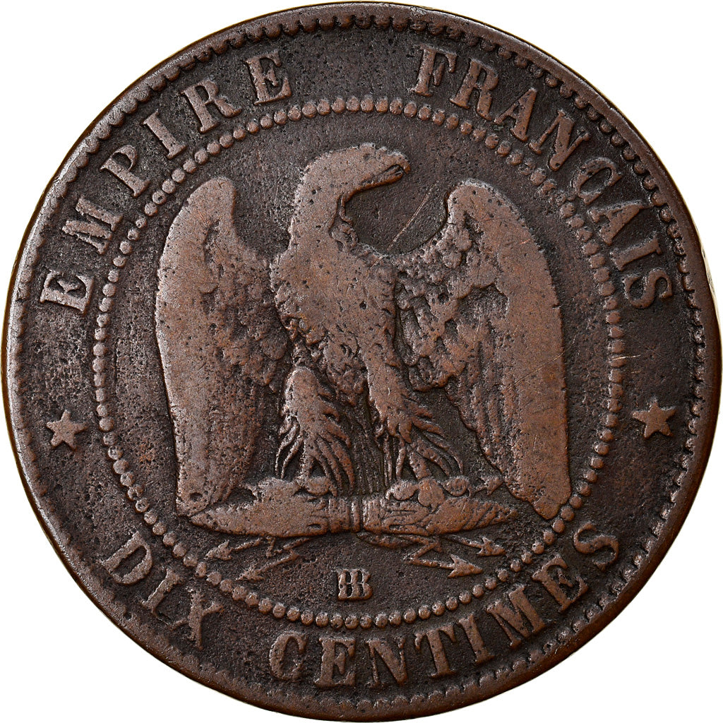 Coin, France, Napoleon III, Napoléon III, 10 Centimes, 1865, Strasbourg