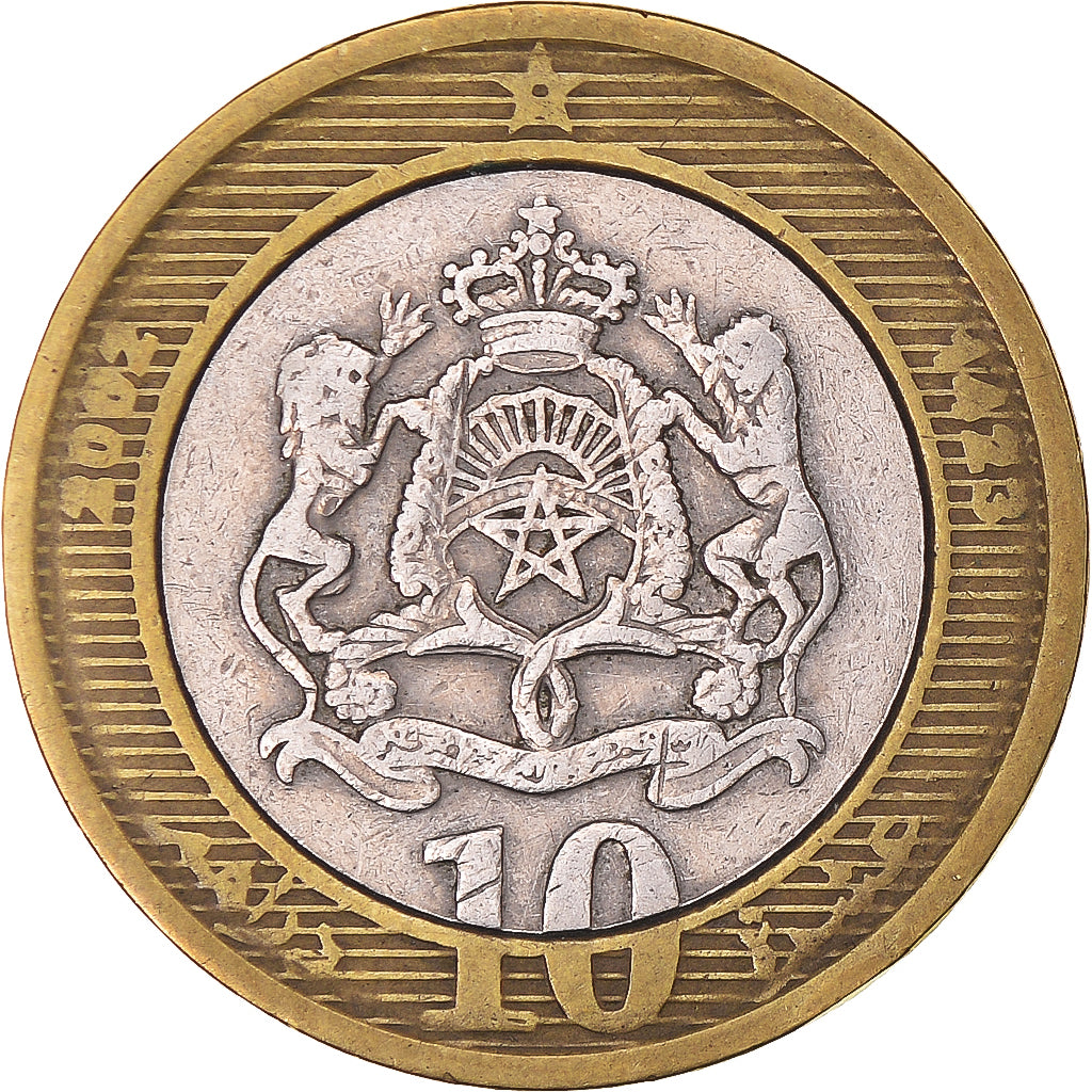 Munten, Marokko, 10 Dirhams, 2002