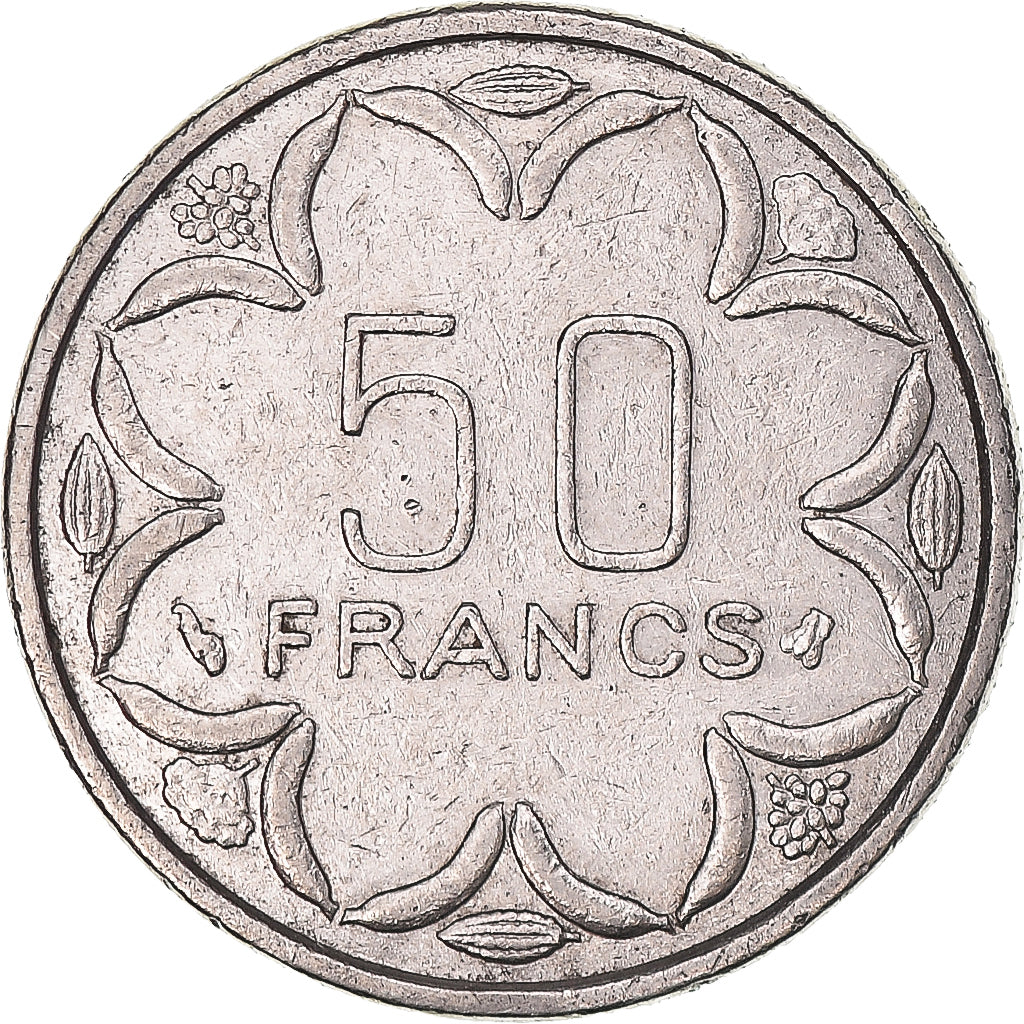 Coin, Central African States, 50 Francs, 1998