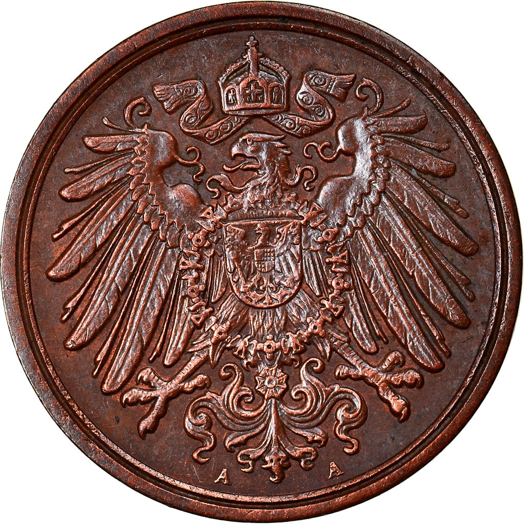 Coin, GERMANY - EMPIRE, Wilhelm II, Pfennig, 1900, Berlin, AU(55-58), Copper