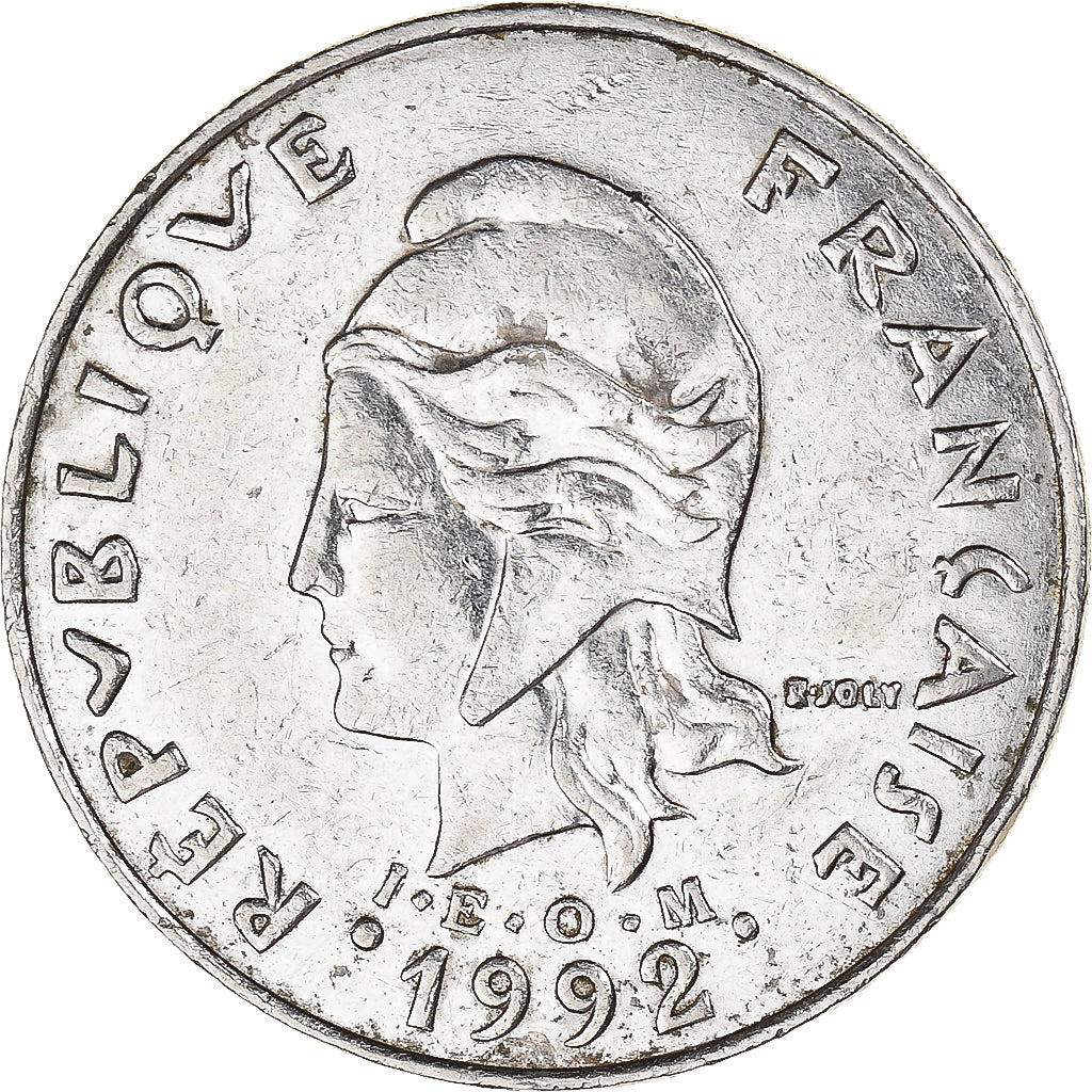 Coin, New Caledonia, 20 Francs, 1992