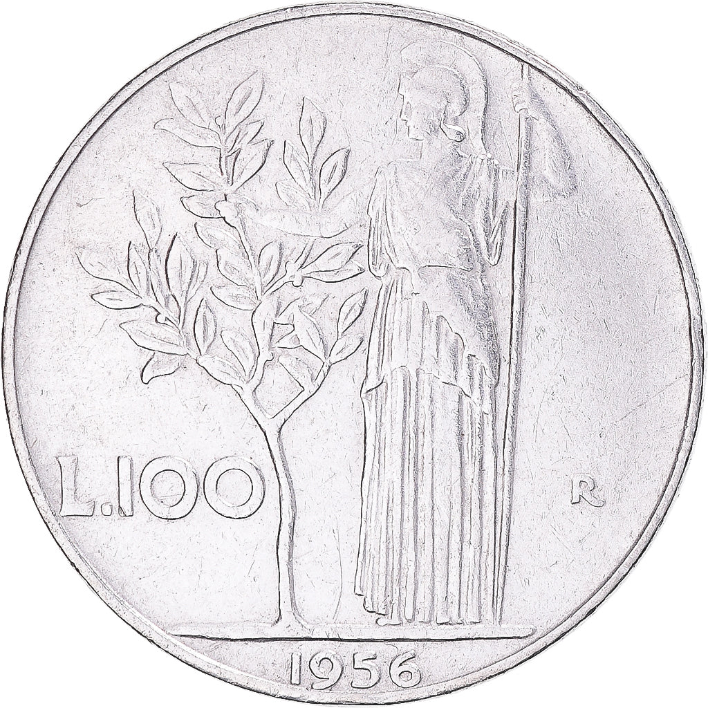 Moeda, Itália, 100 Lire, 1956