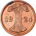 Coin, GERMANY, WEIMAR REPUBLIC, 2 Reichspfennig, 1924, Berlin, VF(20-25)