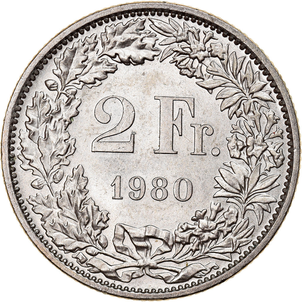 Monnaie, Suisse, 2 Francs, 1980, Bern, SPL, Copper-nickel, KM:21a.1