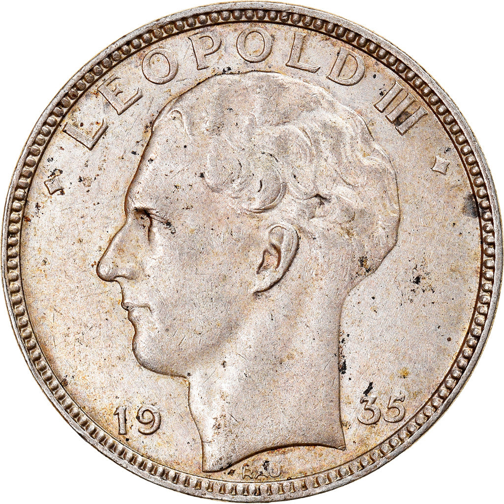 Coin, Belgium, Leopold III, 20 Francs, 20 Frank, 1935, Brussels, EF(40-45)