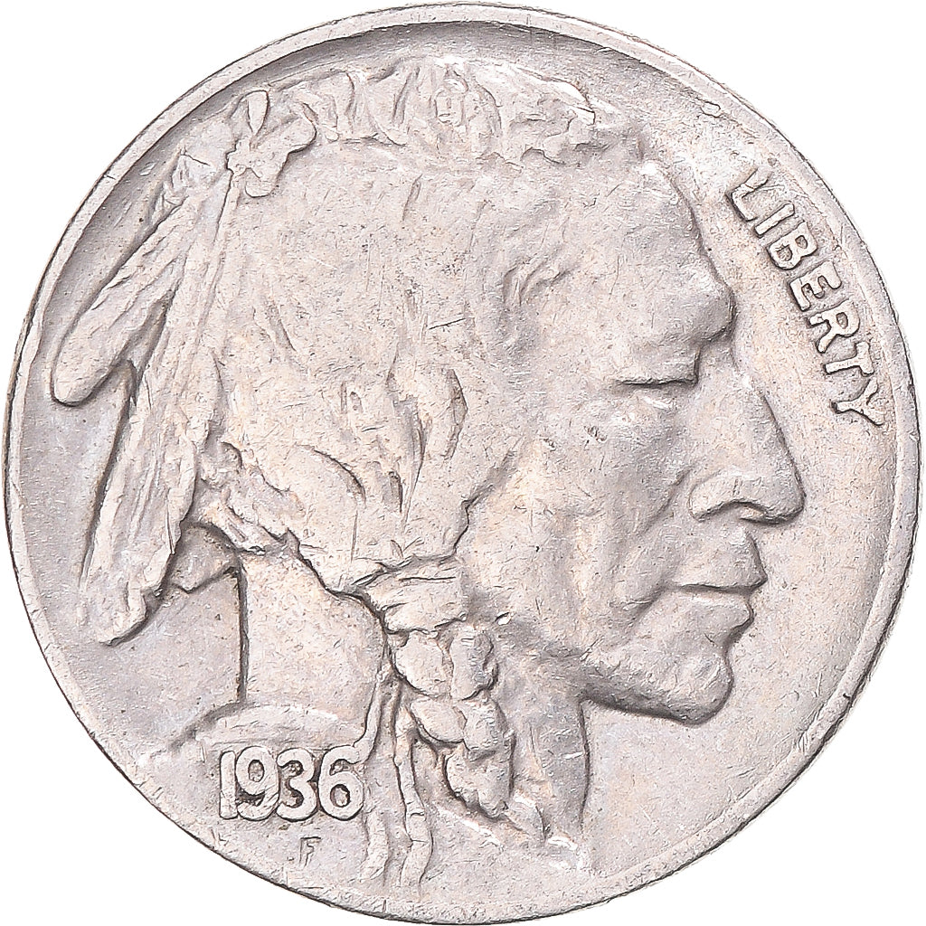 Monnaie, États-Unis, 5 Cents, 1936