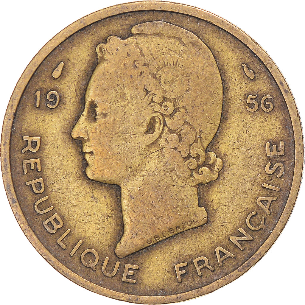 Moeda, África Ocidental Francesa, 25 Francs, 1956