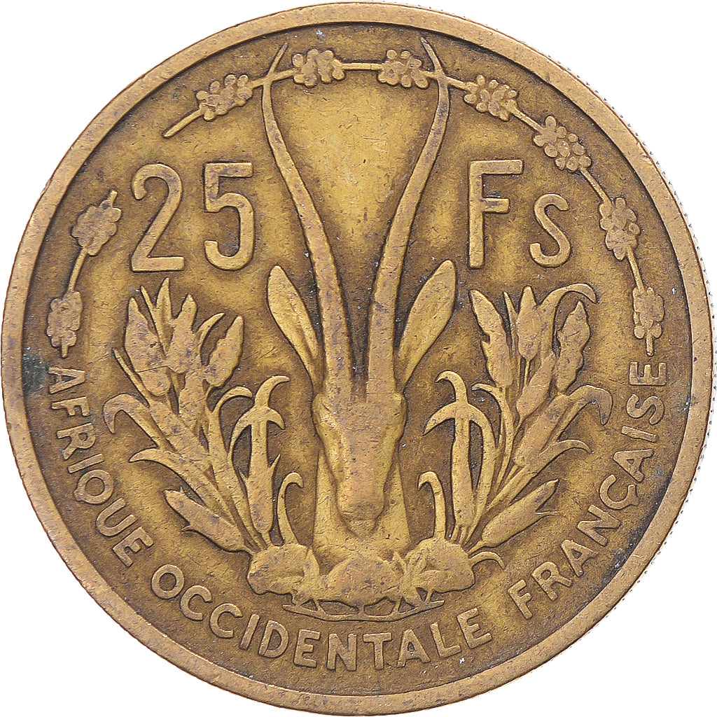 Moeda, África Ocidental Francesa, 25 Francs, 1956