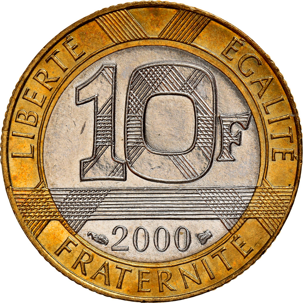 Münze, Frankreich, Génie, 10 Francs, 2000, Paris, SS+, Aluminum-Bronze
