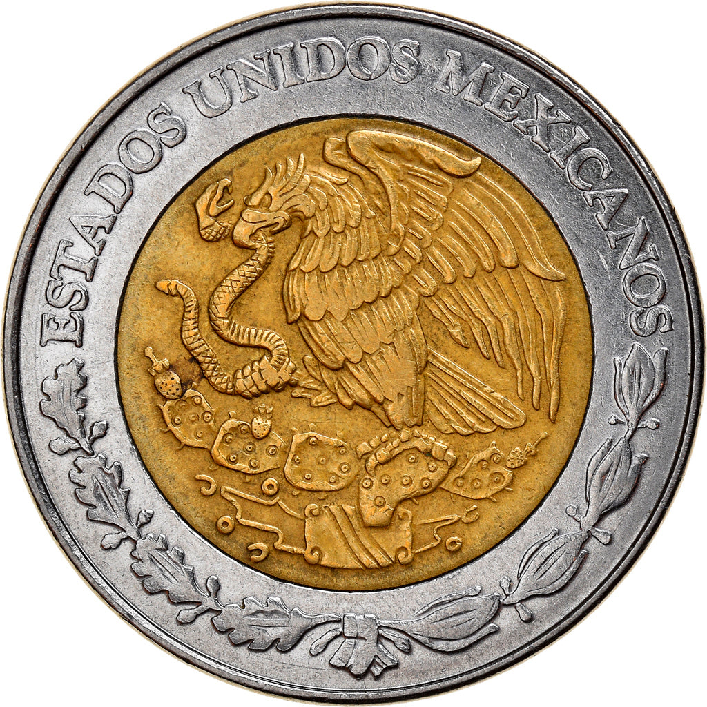 Munten, Mexico, 5 Pesos, 2001, Mexico City, ZF, Bi-Metallic, KM:605