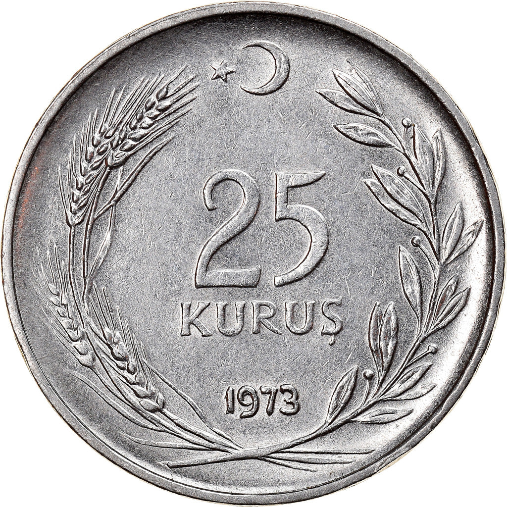 Monnaie, Turquie, 25 Kurus, 1973, SUP, Stainless Steel, KM:892.3