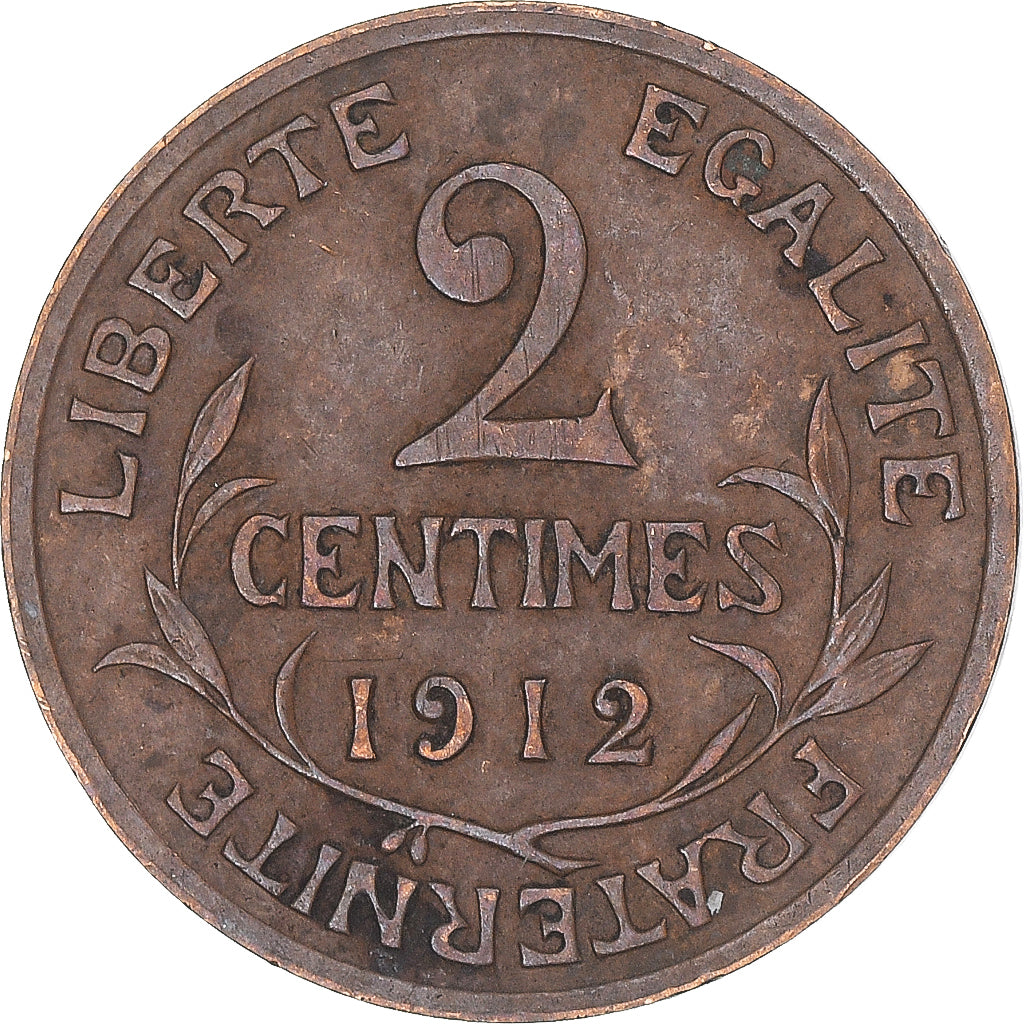 Coin, France, 2 Centimes, 1912