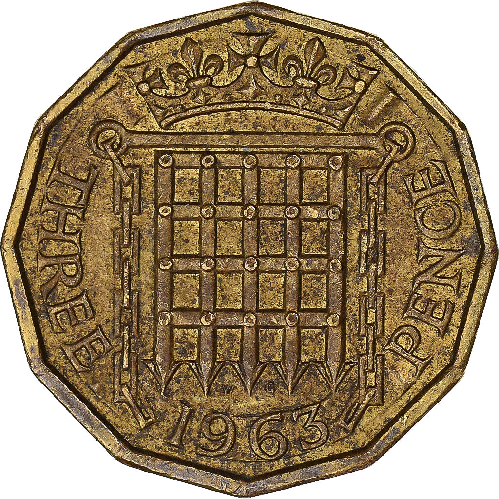 Coin, Great Britain, 3 Pence, 1963
