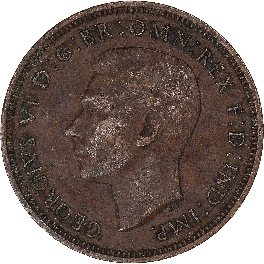 Moeda, Grã-Bretanha, 1/2 Penny, 1939