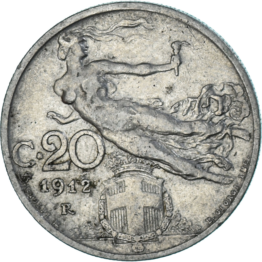 Monnaie, Italie, 20 Centesimi, 1912