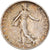 Moneta, Francia, Semeuse, 50 Centimes, 1917, Paris, MB+, Argento, KM:854