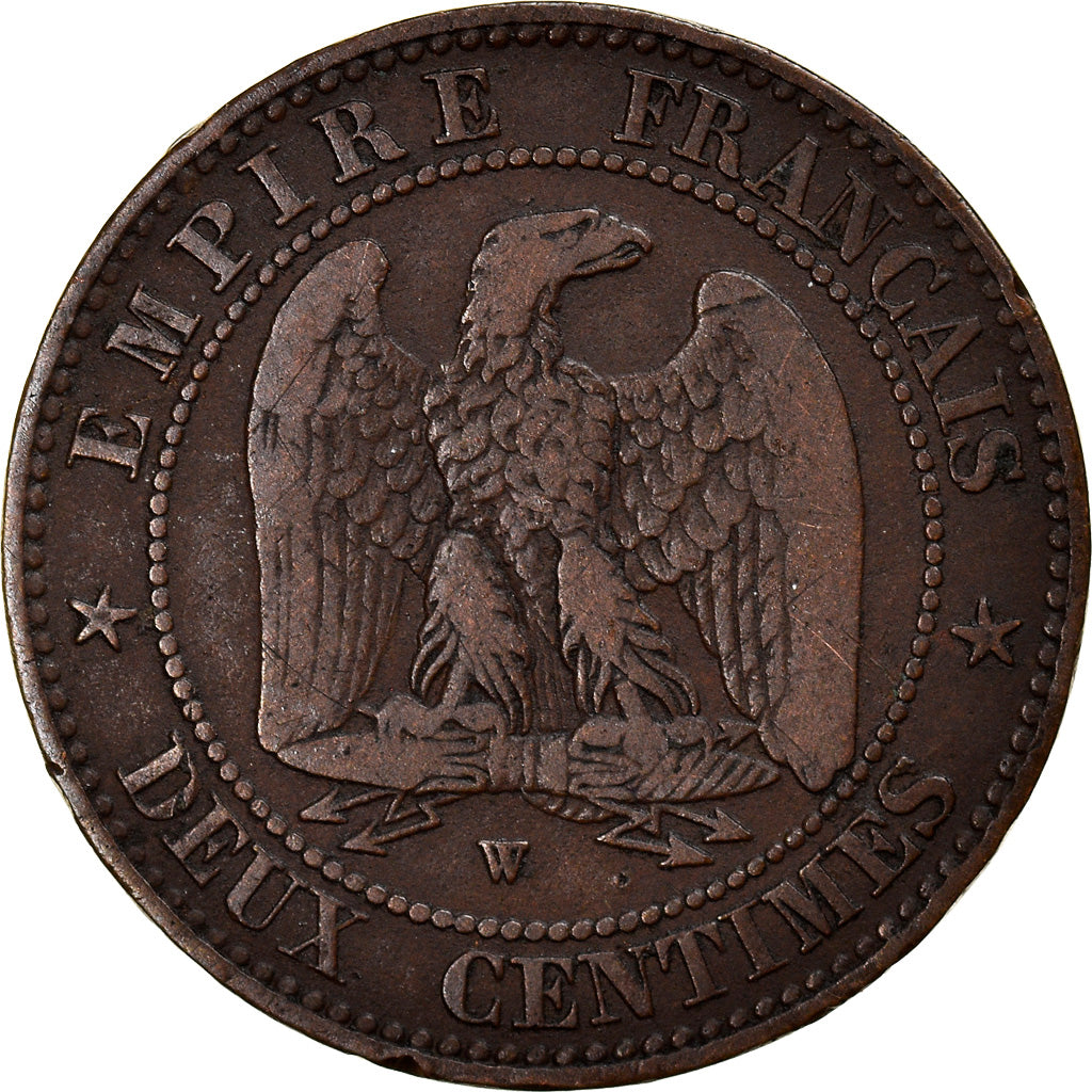 Monnaie, France, Napoleon III, Napoléon III, 2 Centimes, 1854, Lille, TB+