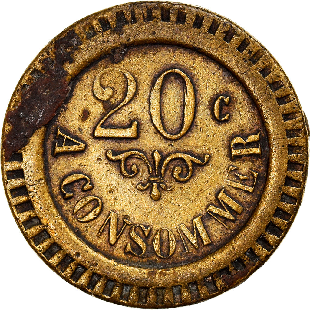 France, 20 Centimes, Token 