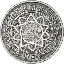 Moneta, Maroko, 10 Francs, 1366