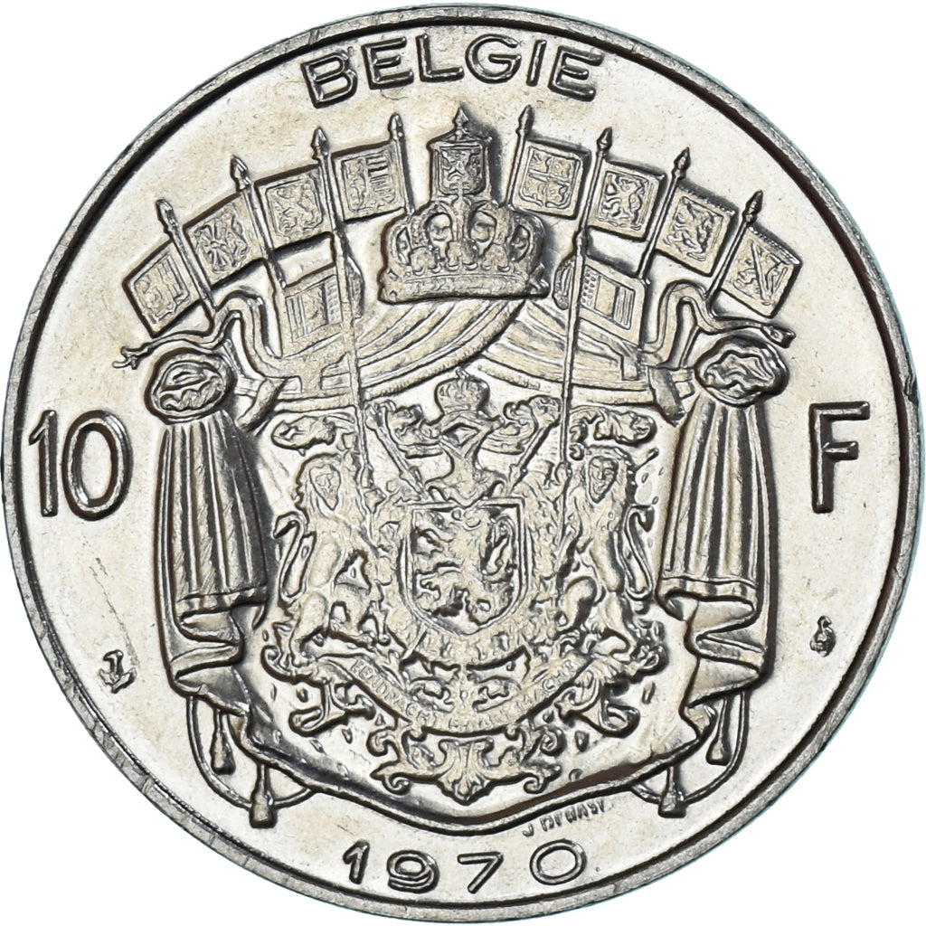 Coin, Belgium, 10 Francs, 10 Frank, 1970
