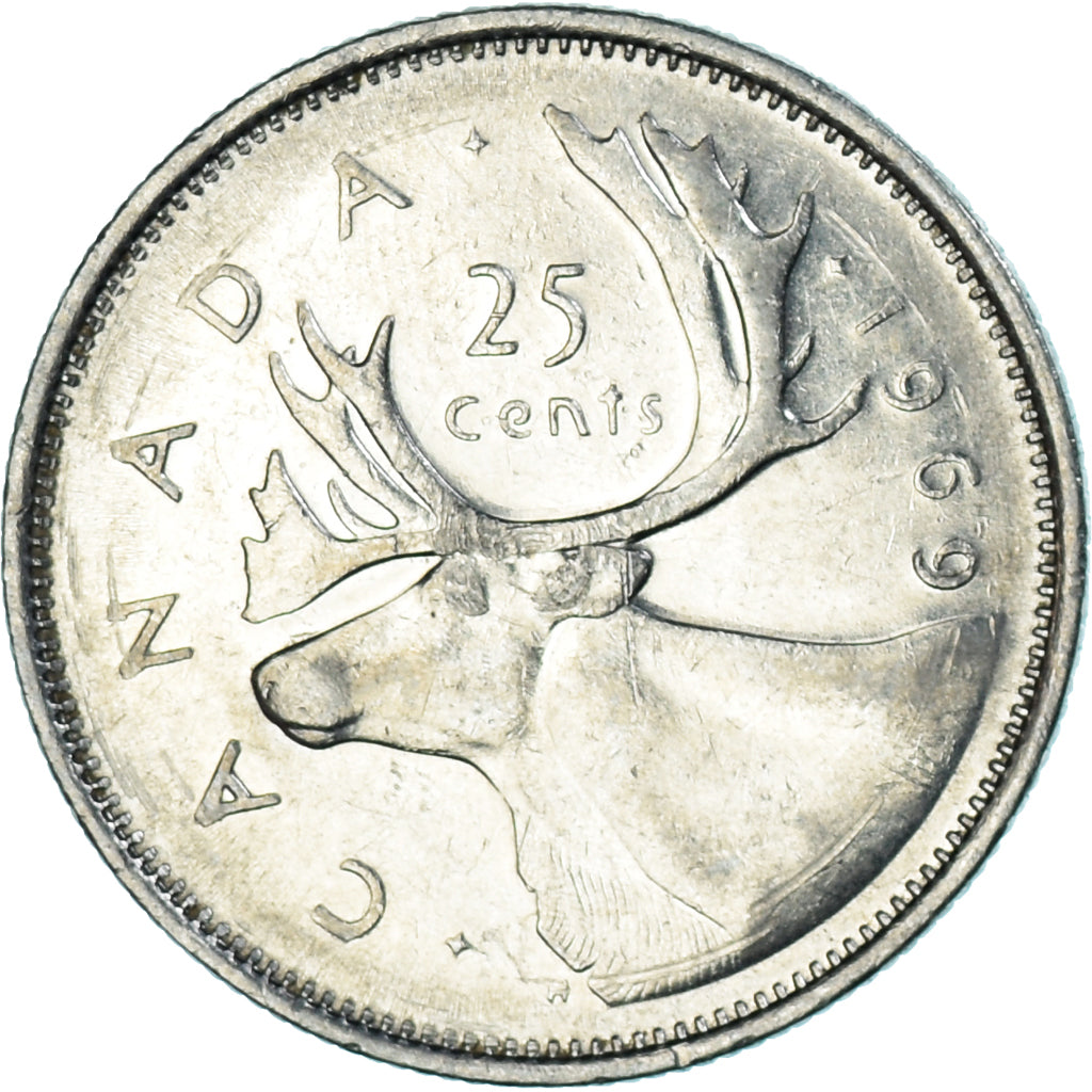 Monnaie, Canada, 25 Cents, 1969