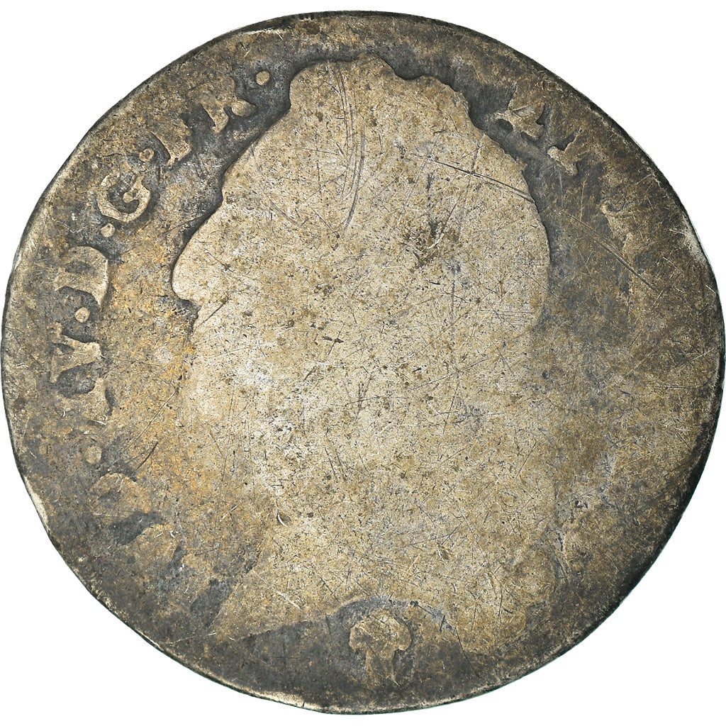 Monnaie, France, Louis XV, 1/10 Écu de Béarn au bandeau, 12 Sols, 1/10 ECU