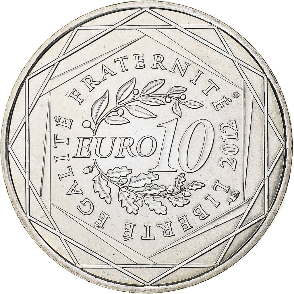 Francja, 10 Euro, Bretagne, 2012, Srebro, MS(63), KM:1866